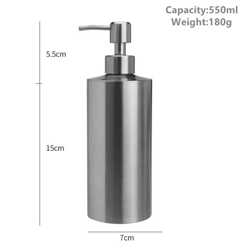 Vivolux | Eleganter Edelstahl Handpumpen Seifenspender 250ml/350ml/550ml