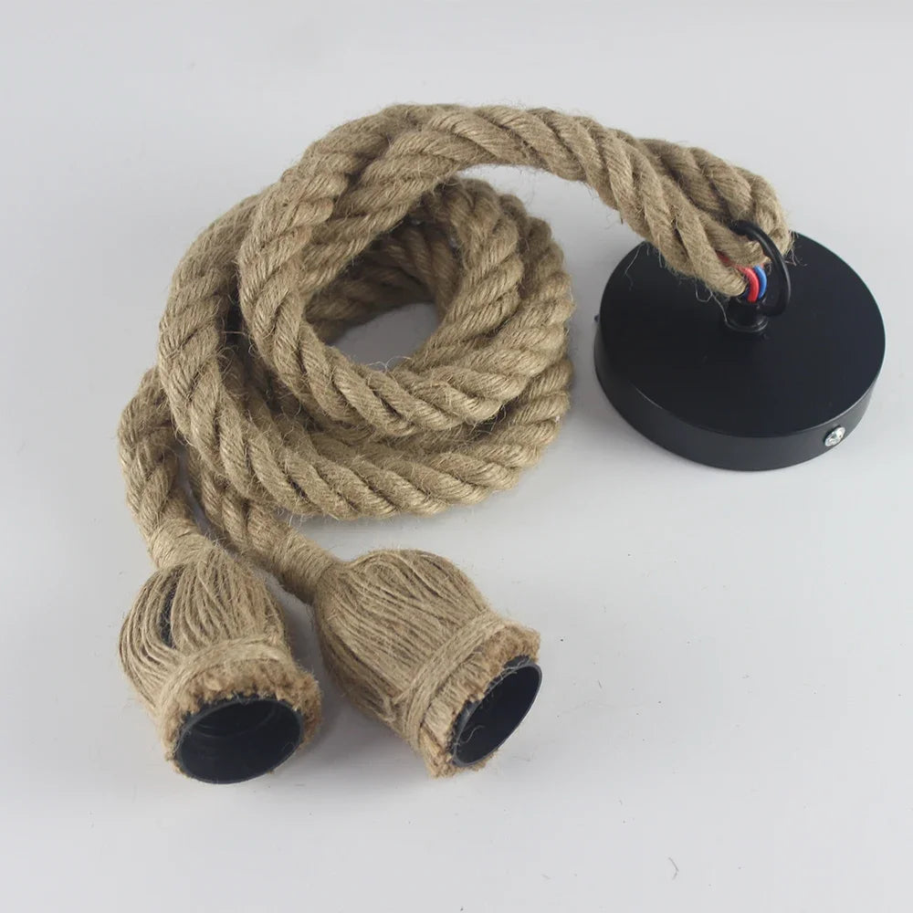 Vivolux | Vintage Hanfseil Pendelleuchte