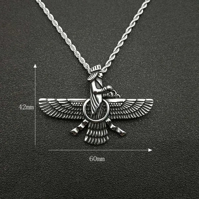 Vivolux | Zoroastrische Faravahar / Ahura Mazda Anhänger Halsketten