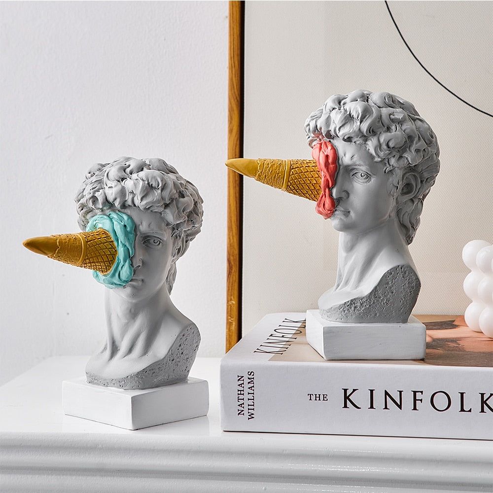 Vivolux | David Figurine mit Eiscreme Heimdekoration Skulptur