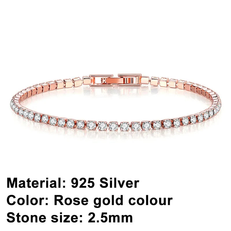 Vivolux | Tennis-Armband – Glänzen Sie mit Attitüde: Eleganz aus Sterlingsilber und Hip-Hop-Flair!