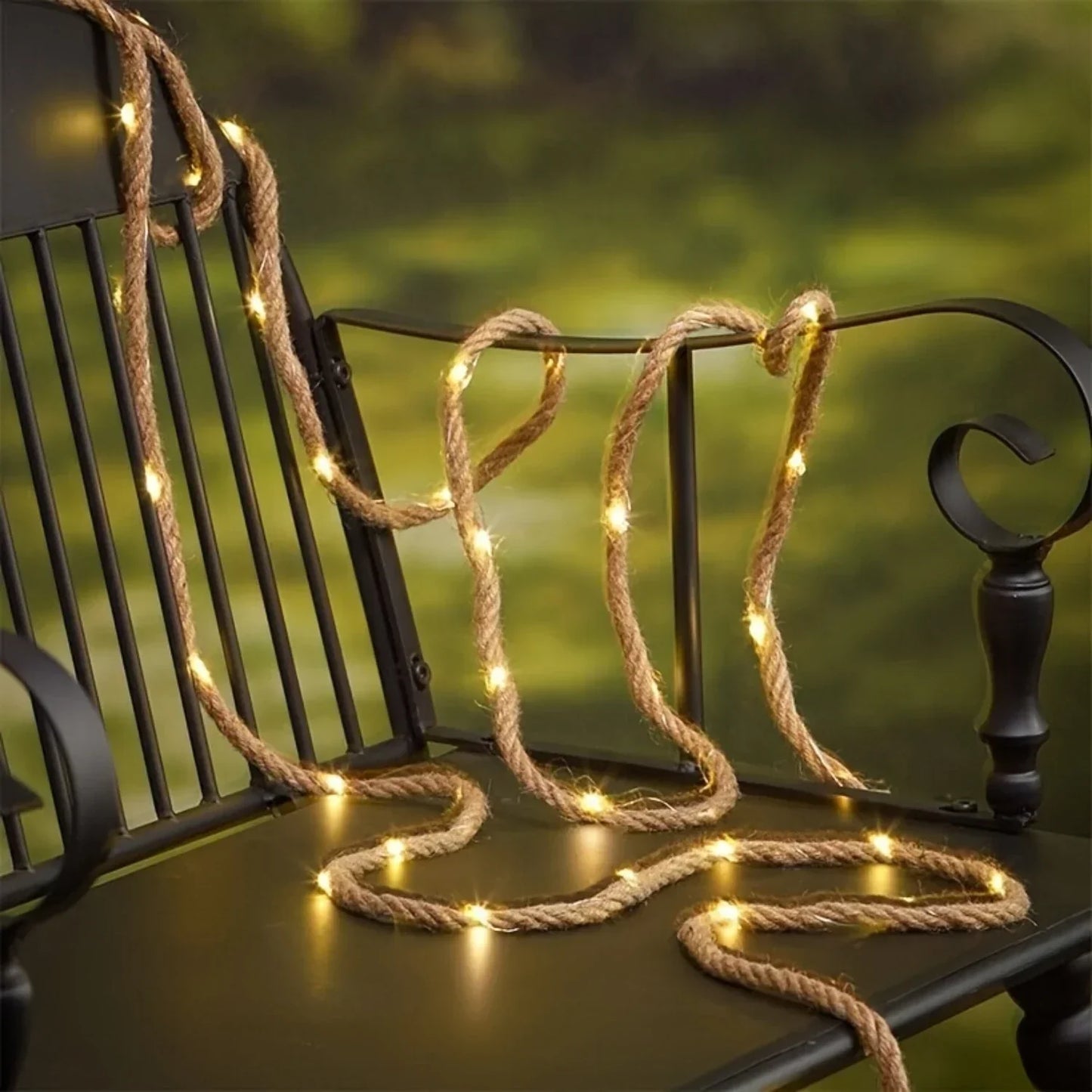 Vivolux | SolarRope | Solarbetriebenes Hanfseillicht | Nachhaltige Dekobeleuchtung für Garten & Terrasse
