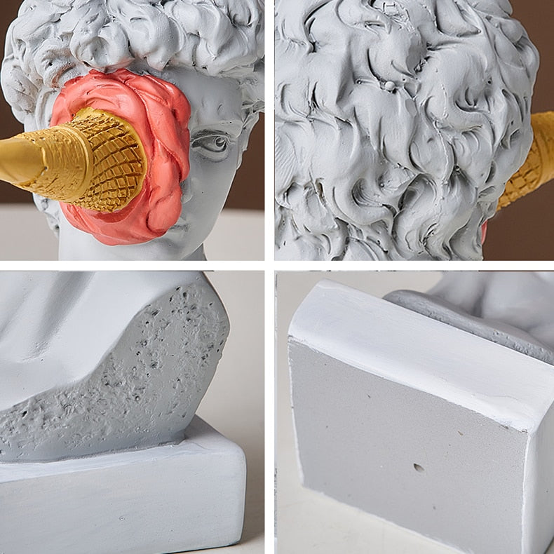 Vivolux | David Figurine mit Eiscreme Heimdekoration Skulptur