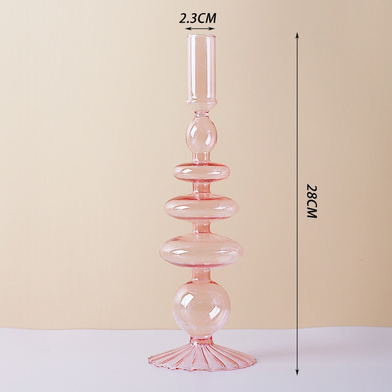 Vivolux | Lila Kerzenständer aus Glas