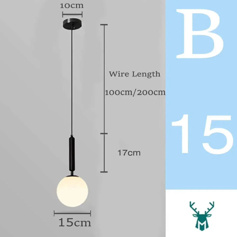 Vivolux | Mid-Century Modern Glas Ball Pendelleuchte