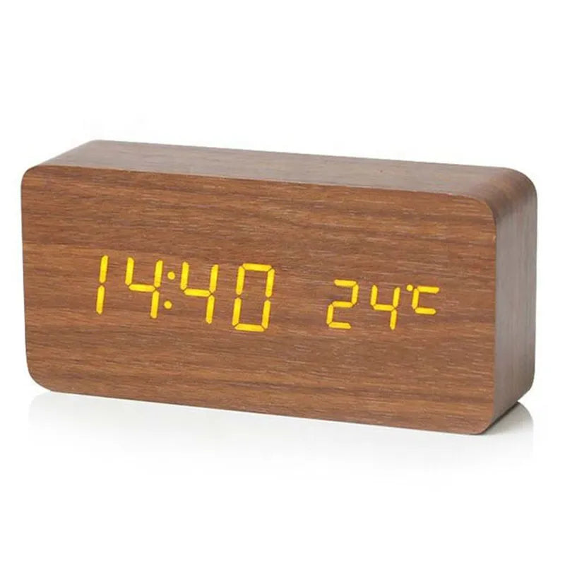 Vivolux | Digitaler Wecker aus Holz | LED-Anzeige | Modernes Design | Lautlos | Umweltfreundlich