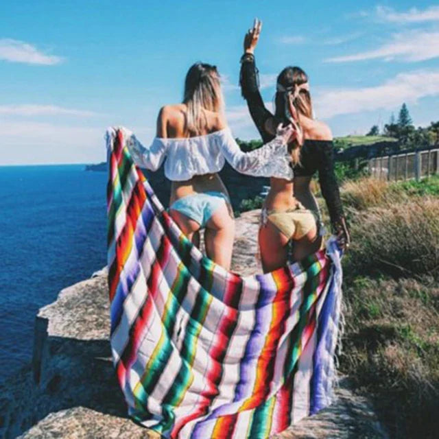 Vivolux | Buntes mexikanisches Serape-Decke