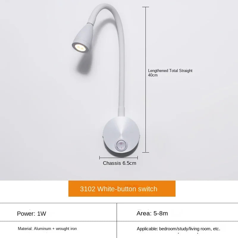Vivolux | Vielseitige LED-Wandlampe: Modern, Flexibel, Perfekt zum Lesen am Bett