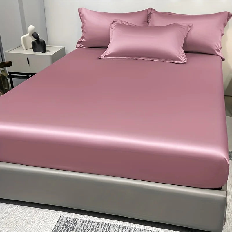 Vivolux | SatinDreams Luxus Spannbettlaken | Seidiges Satin-Bettlaken | Atmungsaktiv & Kühlend | Knitterfrei | Pflegeleicht