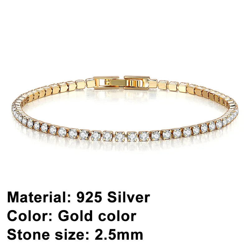 Vivolux | Tennis-Armband – Glänzen Sie mit Attitüde: Eleganz aus Sterlingsilber und Hip-Hop-Flair!