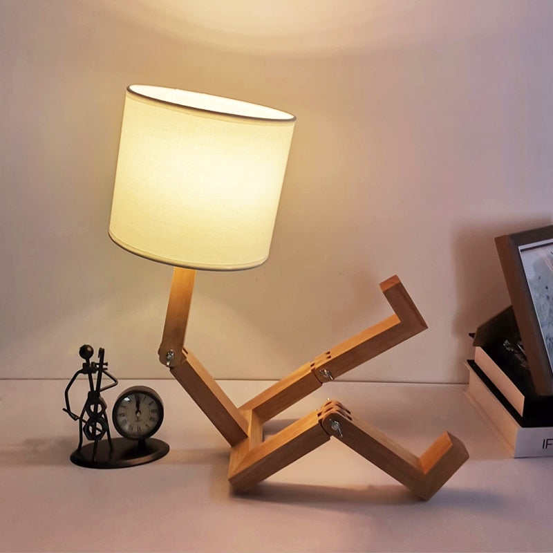 Vivolux | Robot Form Holz Tischlampe