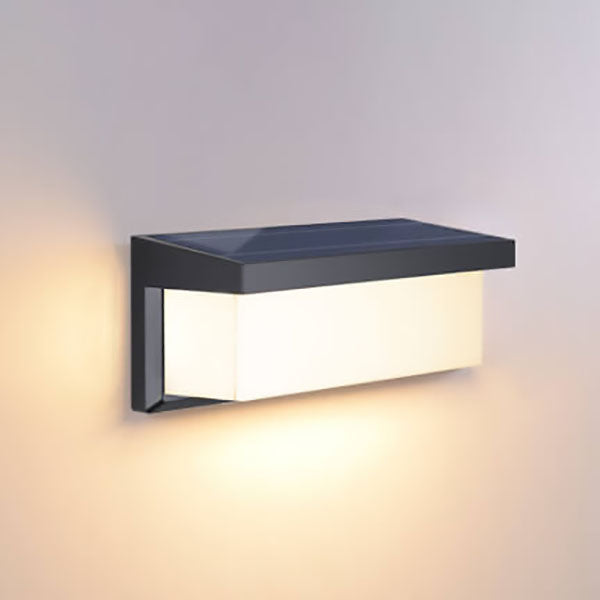 Vivolux | Modern Minimalist Solar Rechteck PC LED Außen Wandleuchte Lampe Für Außenpatio