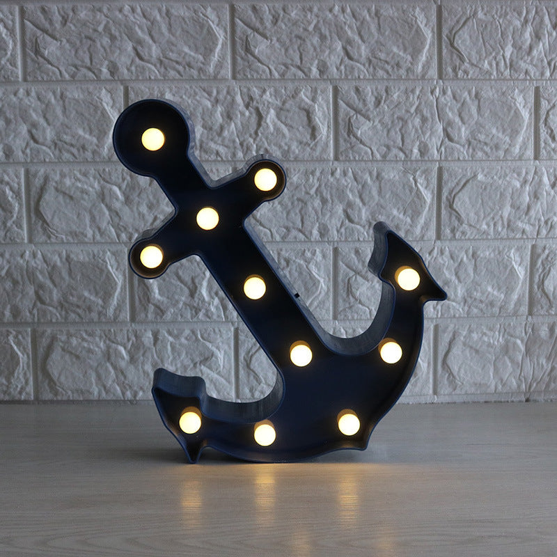Vivolux | Skandinavische moderne Boot Anker ABS Batterie LED Wand Sconce Lampe