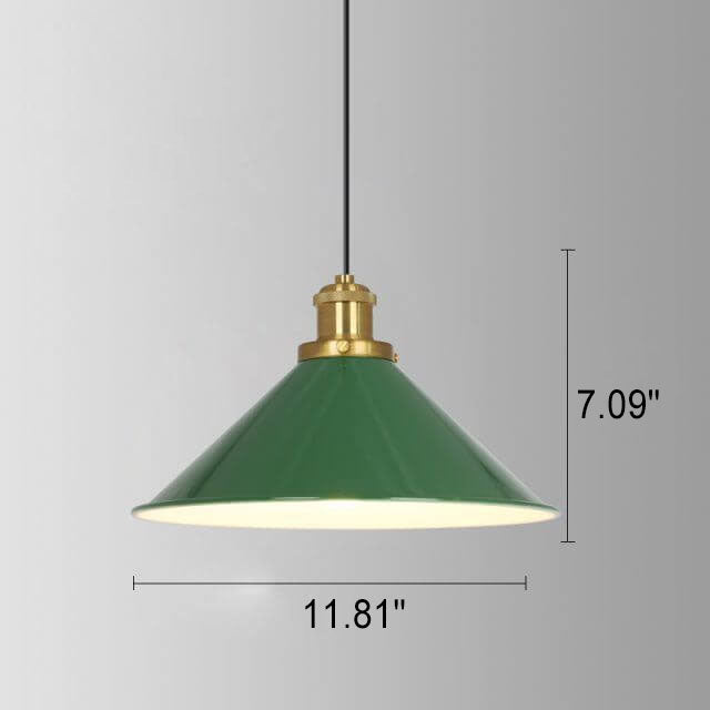 Vivolux | RetroDome Industrielle Vintage Pendelleuchte | Grünes Eisen-Kuppeldesign | Einzellicht | Rustikale Deckenbeleuchtung