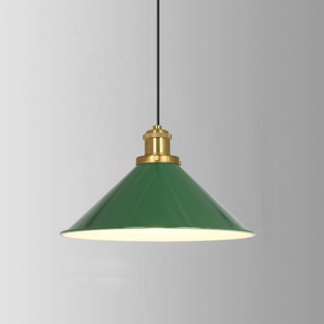 Vivolux | RetroDome Industrielle Vintage Pendelleuchte | Grünes Eisen-Kuppeldesign | Einzellicht | Rustikale Deckenbeleuchtung
