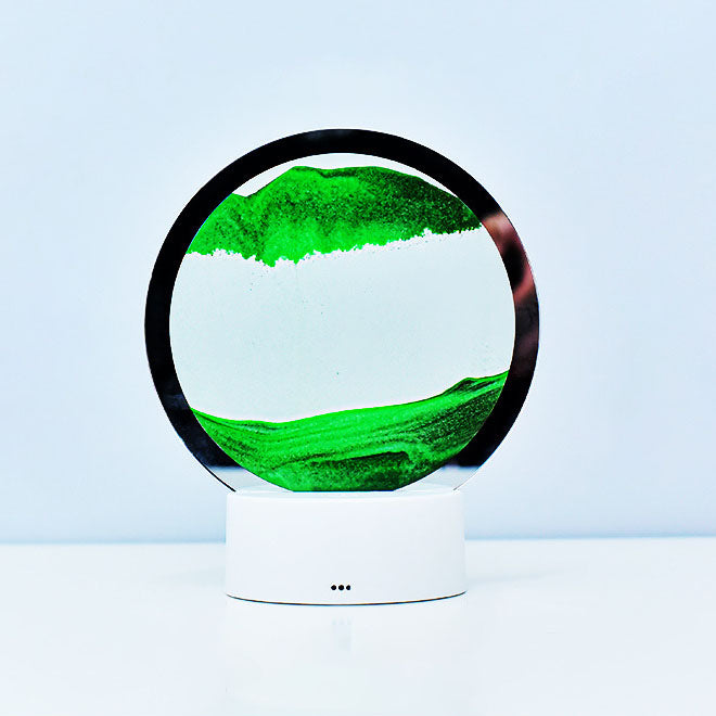 Vivolux | Kreative Runde Sanduhr Quicksand 3D LED Nachtlicht Tischlampe