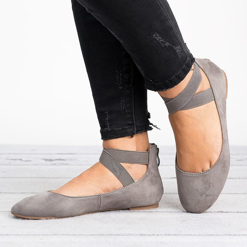 Vivolux | Frauen Pu Nubuck Flache Freizeit Ballerina Schuhe