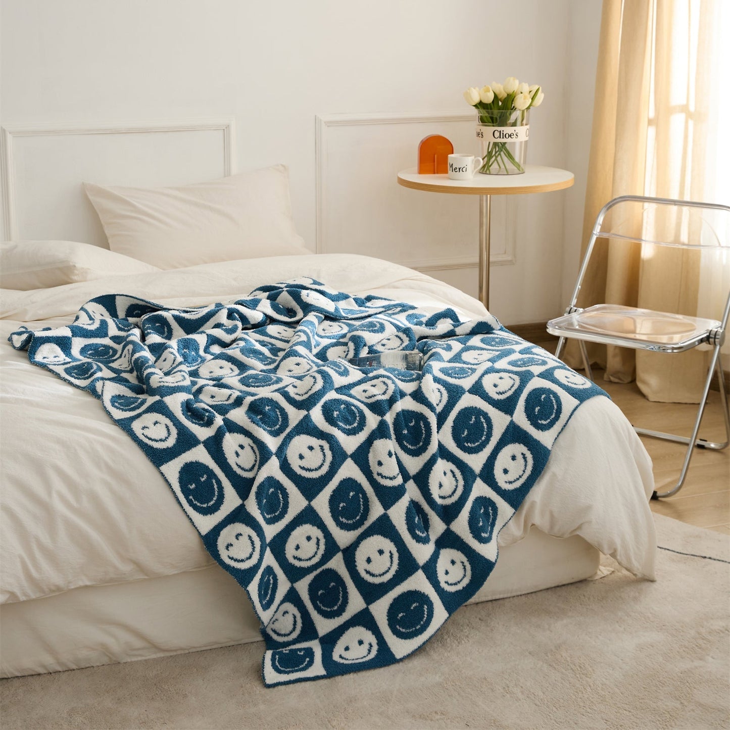 Vivolux | Smiley Kariert Decke