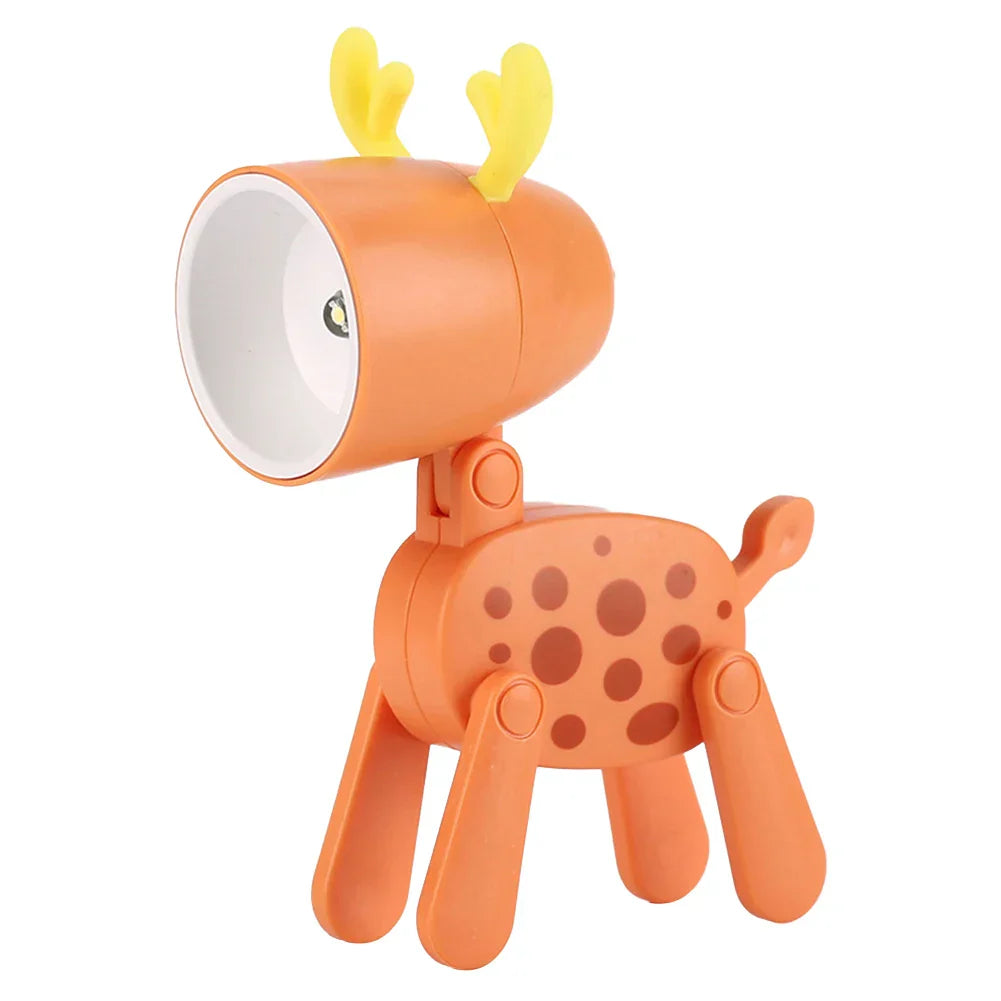 Vivolux | Süße LED-Nachtlampe - Mini-Hund, Hirsch, Dinosaurier Falt-Tischlampe für das Kinderzimmer