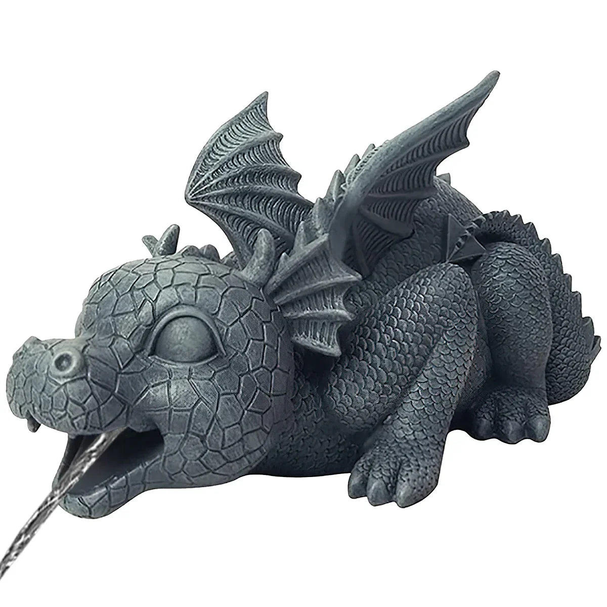 Vivolux | Wasserspeiender Drachenstatue aus Harz Wetterfeste Realistische Wassersprühszenen Harz Gartendekoration