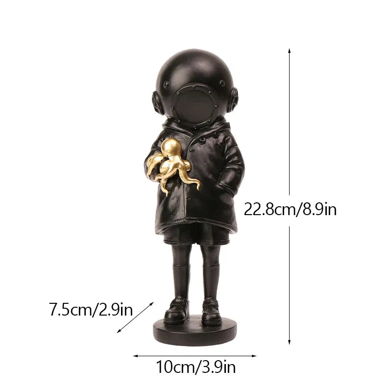 Dropshopping Banksy Skulptur Sammlung Blume Werfer Statue Pop Kunst Moderne Ballon Mädchen Figurine Büro Home Dekoration