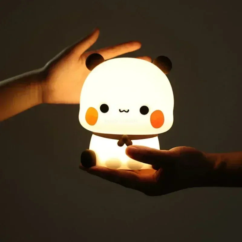 Vivolux | LED Nachtlicht Bär Panda Bubu und Dudu Lampe Niedliche Cartoon Nachtlichter Spielzeug Geschenke Tier Peripherie Schlafzimmer Dekorativ Wohnzimmer