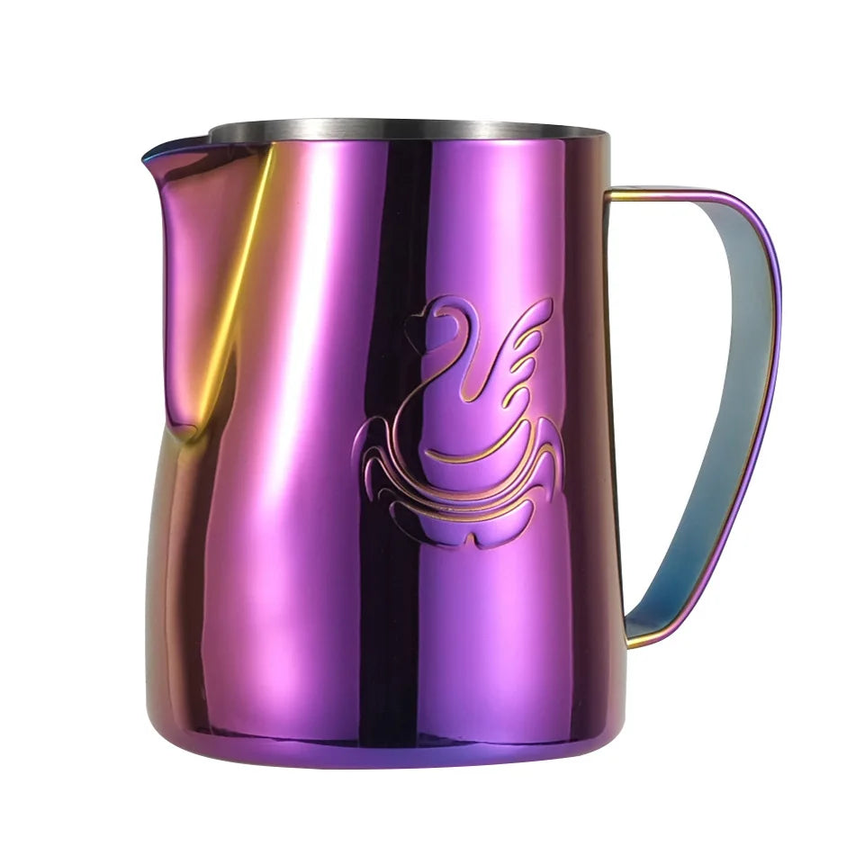 Vivolux | 600ml Edelstahl-Kaffeekanne Milchaufschäumer Tasse Sahnebereiter Espresso Latte Art Werkzeug Eleganter Schwan