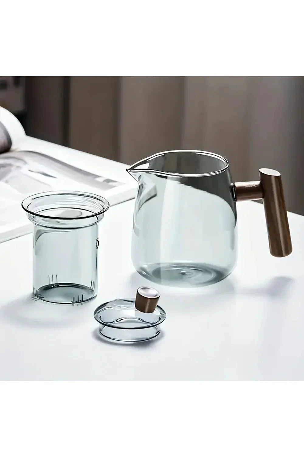 Vivolux | Holzgriff Glas Teekanne