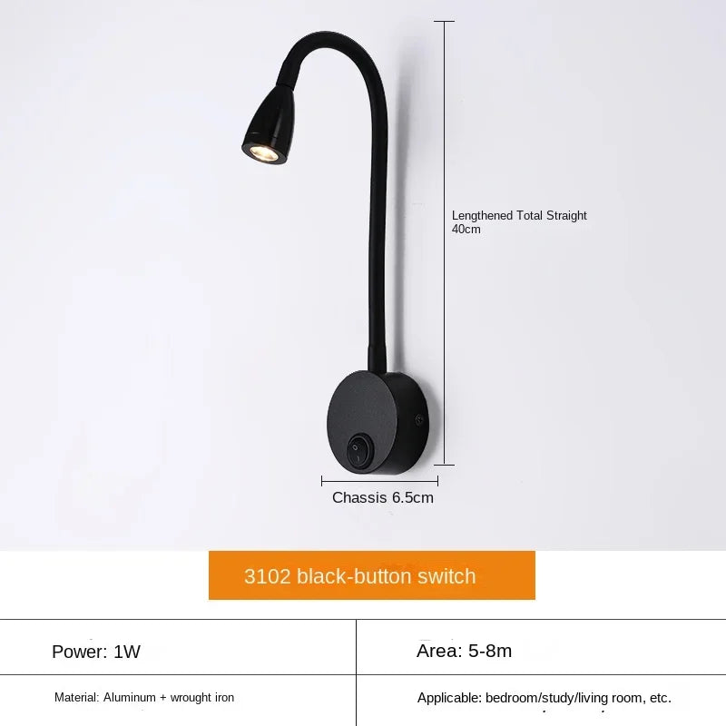 Vivolux | Vielseitige LED-Wandlampe: Modern, Flexibel, Perfekt zum Lesen am Bett