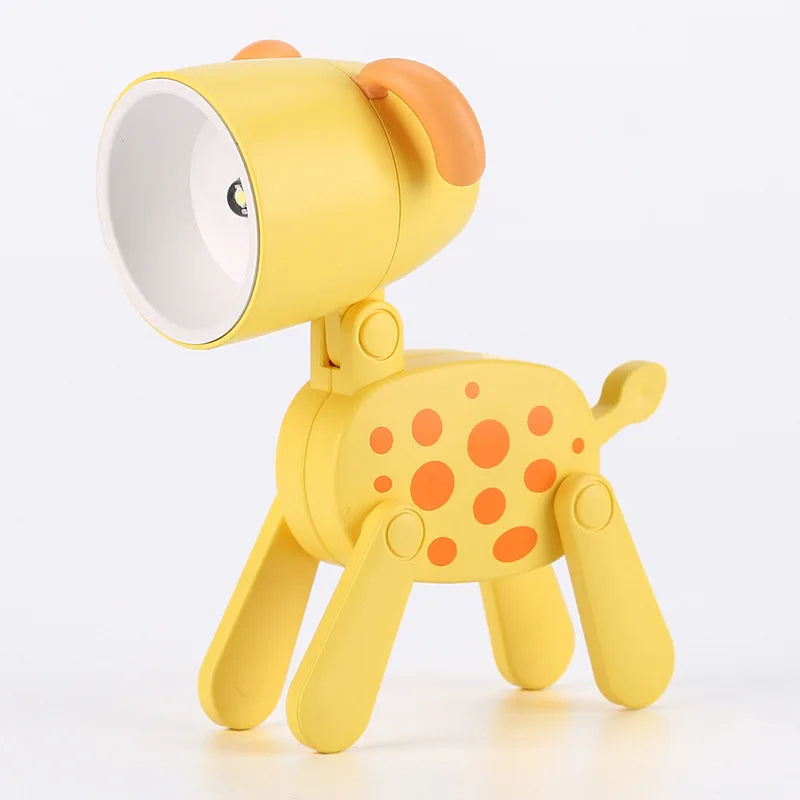 Vivolux | Süße LED-Nachtlampe - Mini-Hund, Hirsch, Dinosaurier Falt-Tischlampe für das Kinderzimmer