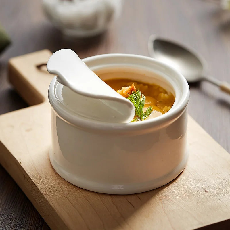 Vivolux | Zeitgenössische Französische Zwiebelsuppe Schüssel – Premium Keramik Suppe & Eintopf Schüssel