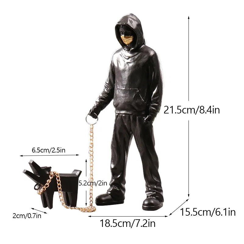 Dropshopping Banksy Skulptur Sammlung Blume Werfer Statue Pop Kunst Moderne Ballon Mädchen Figurine Büro Home Dekoration