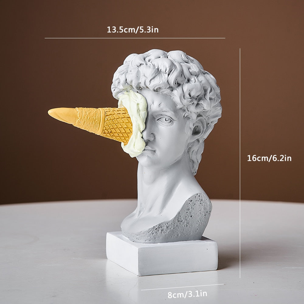 Vivolux | David Figurine mit Eiscreme Heimdekoration Skulptur