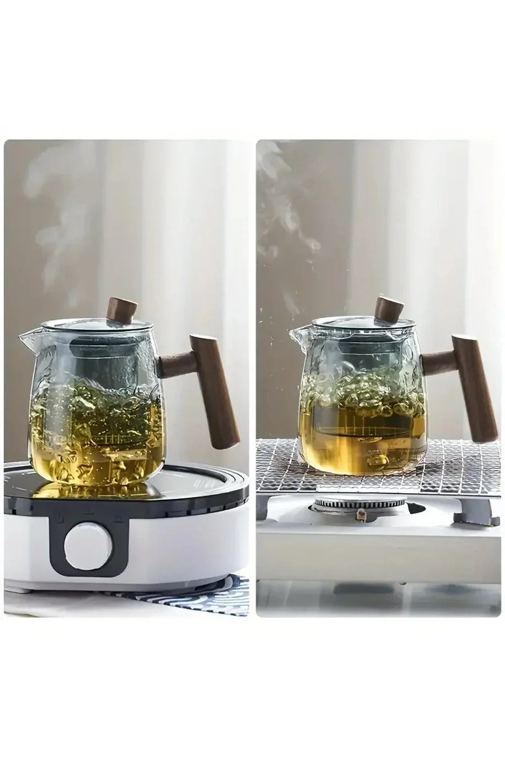 Vivolux | Holzgriff Glas Teekanne