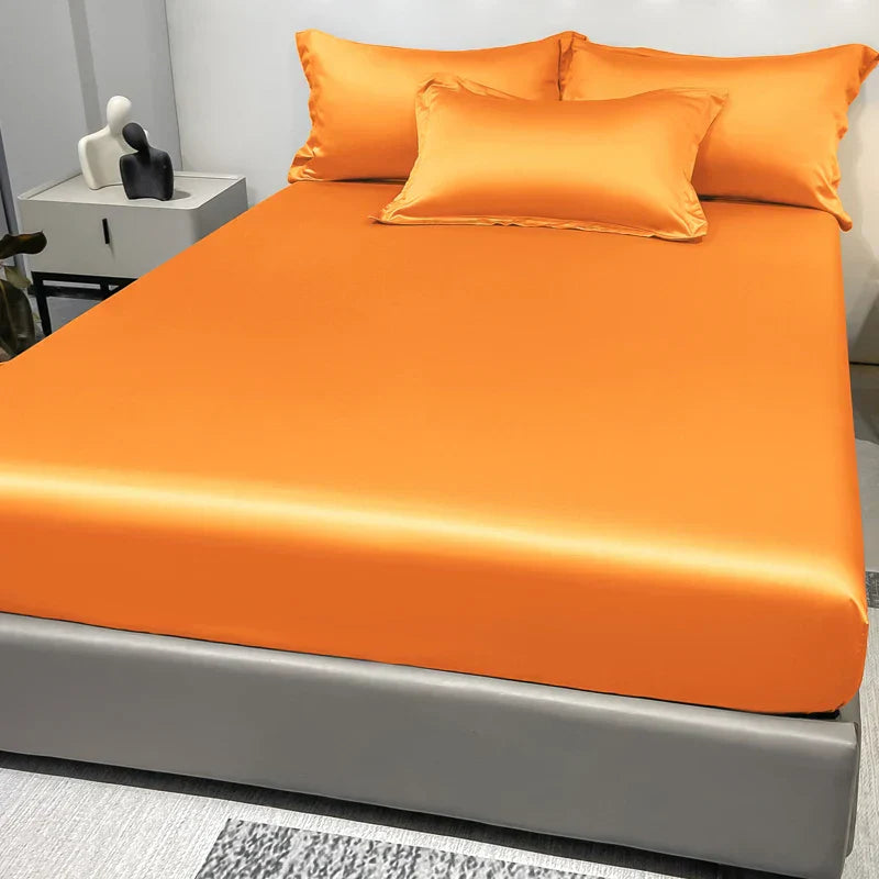 Vivolux | SatinDreams Luxus Spannbettlaken | Seidiges Satin-Bettlaken | Atmungsaktiv & Kühlend | Knitterfrei | Pflegeleicht