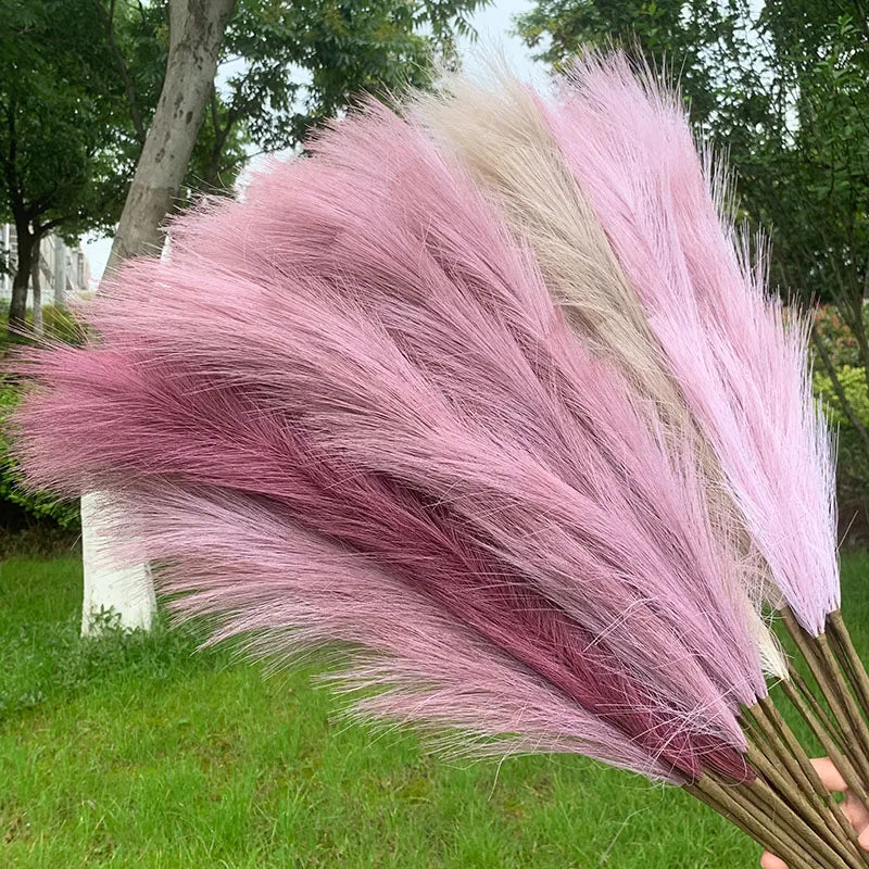 Vivolux | 5 Stück 100 cm Künstliches Pampasgras Trockenrohr Blumenstrauß Hochzeitsfeier Dekoration Zuhause Raum DIY Künstliche Pflanzen Dekorationsbedarf
