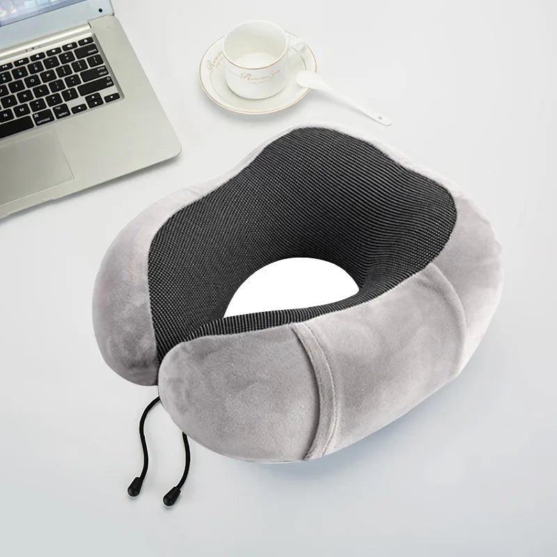 Vivolux | U-förmiges Nackenkissen aus Memory-Schaum für Reisen und Schlafen