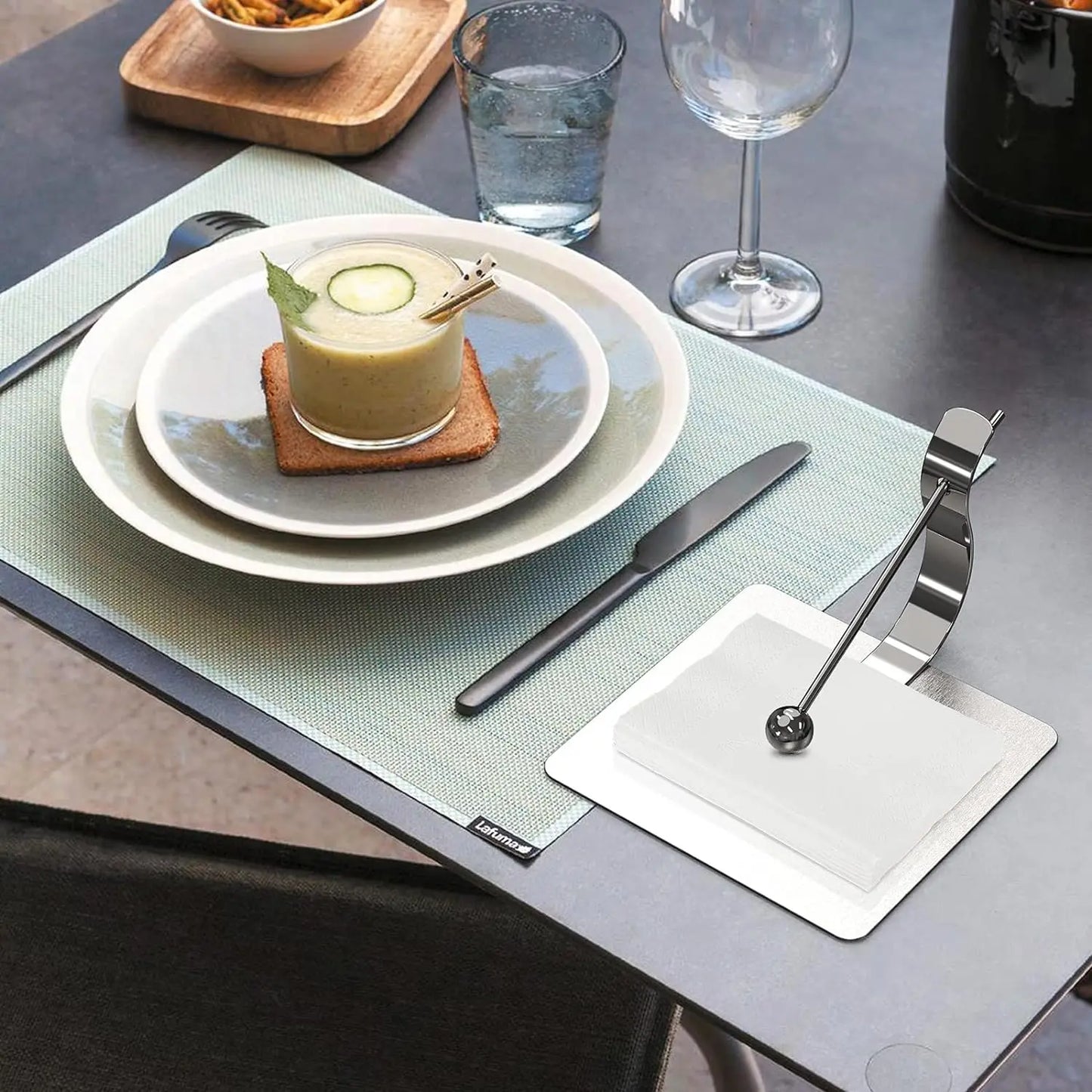 Vivolux | Edelstahl Wippe Serviettenhalter