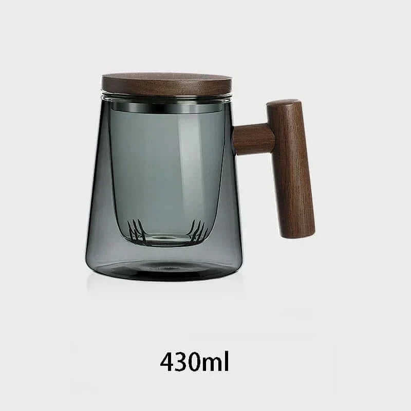 Vivolux | Ultramoderne Glas-Teetasse mit Filter und Deckel