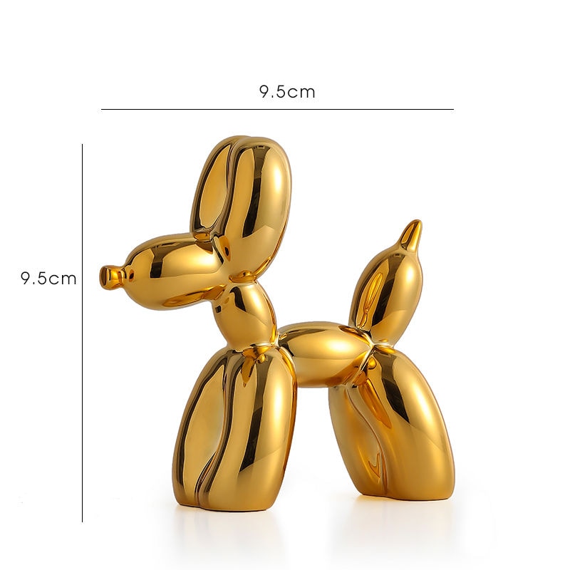 Vivolux | Ballonhund Skulptur, Ballon Kunst Statue, Mini Sammlerstück Figur, Wohnkultur, Harzfigur, Schreibtischaccessoires, Zimmerdekoration