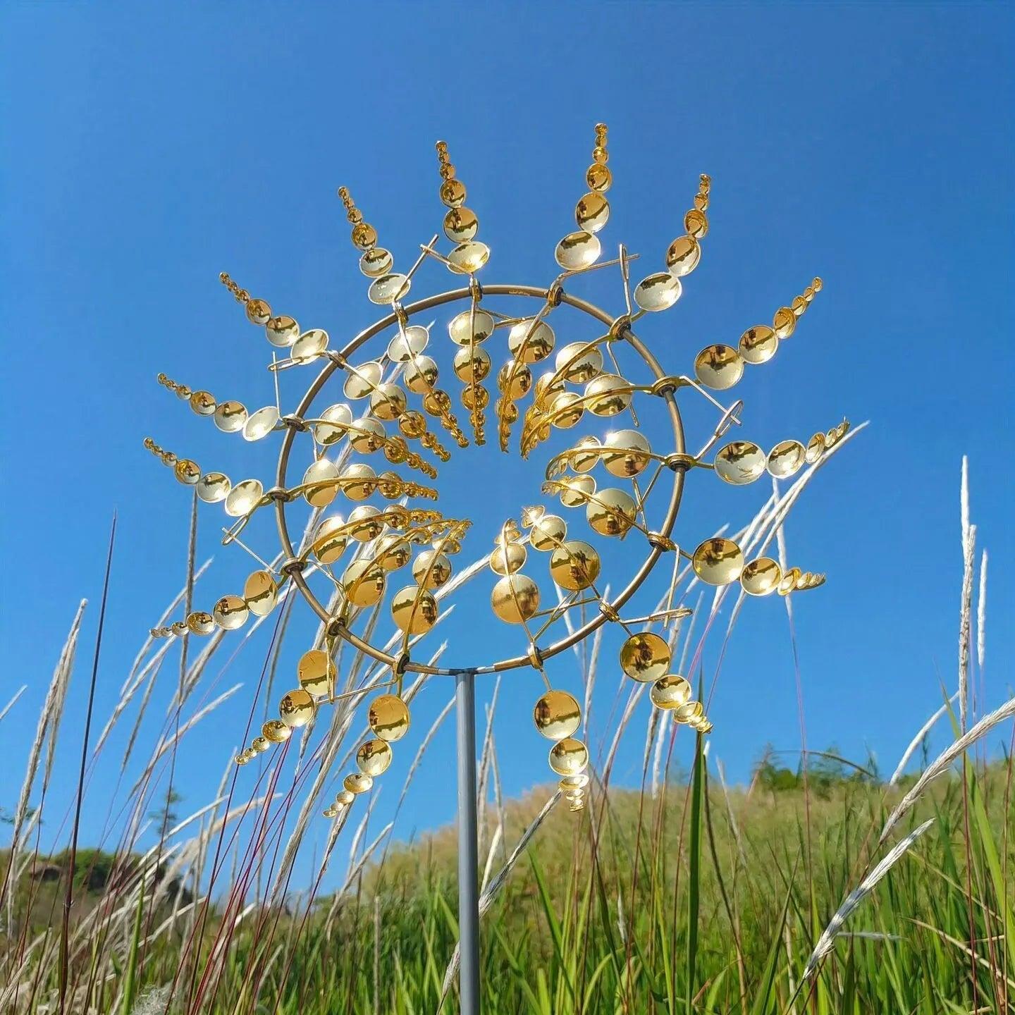 Vivolux | Windmühle Spinner | Einzigartiges windbetriebenes Gartendekor aus Metall