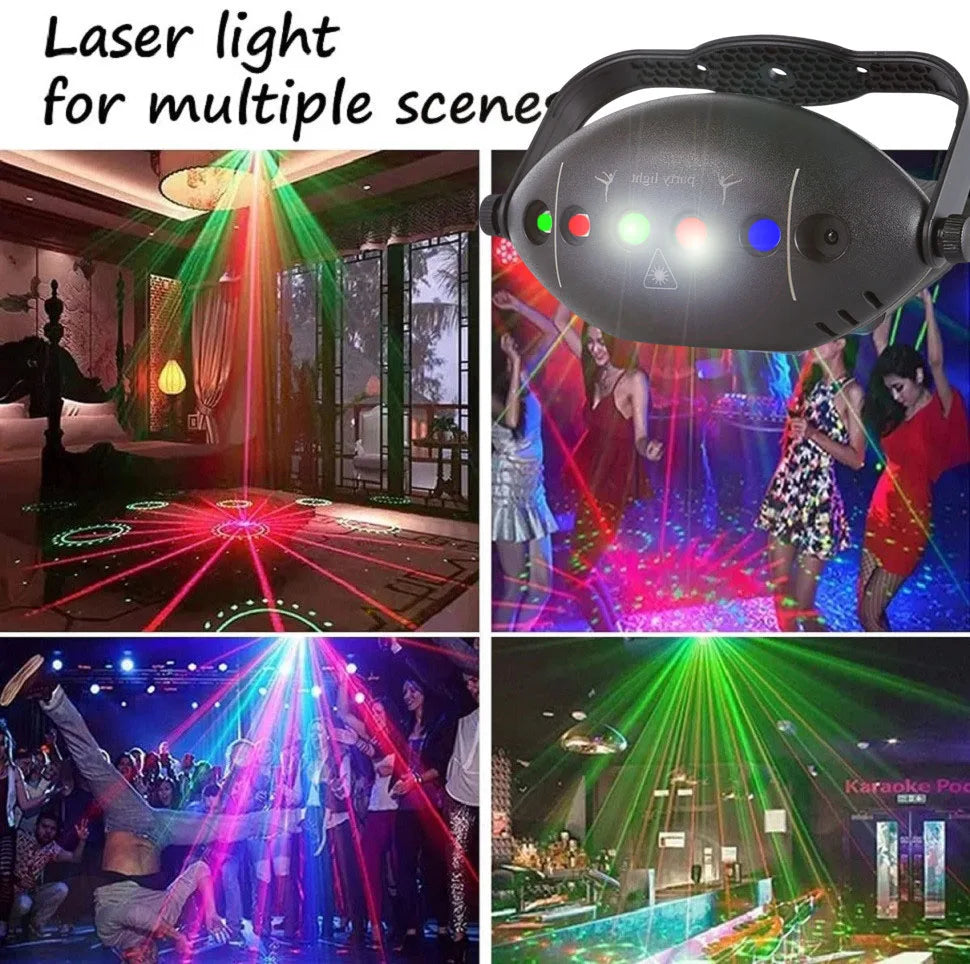 Vivolux | RGB Disco Lichter Bühne DJ Party Laserlicht Projektor - Stroboskop Club Zuhause Urlaub Dekorationslampe für Partystimmung