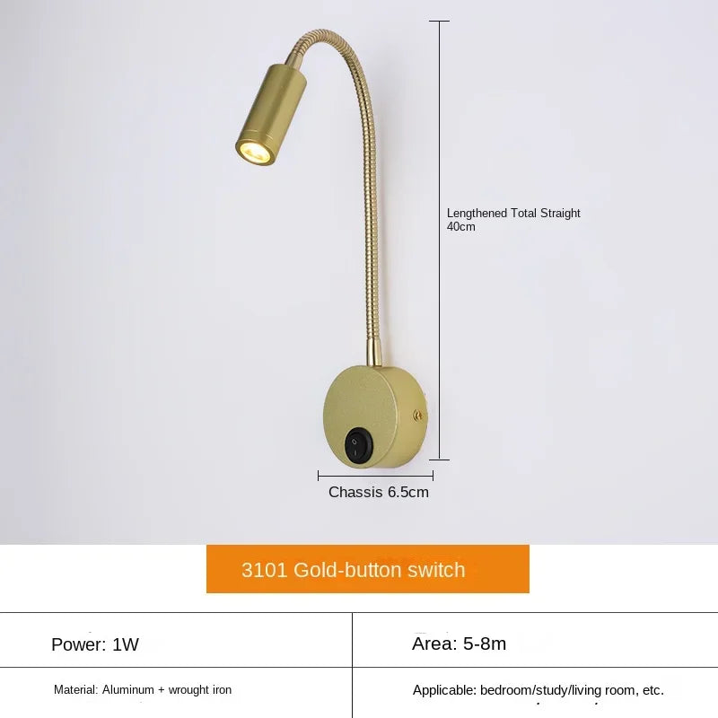 Vivolux | Vielseitige LED-Wandlampe: Modern, Flexibel, Perfekt zum Lesen am Bett