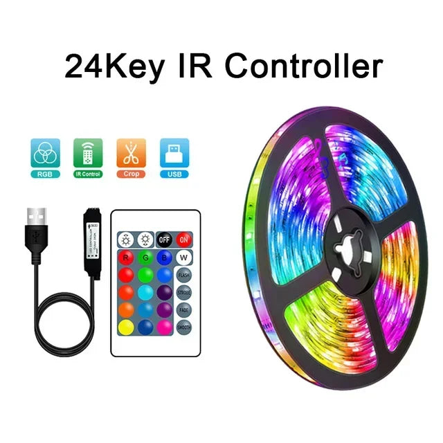 Vivolux | USB RGB LED Strip Lichter mit App-Steuerung für Raum- & Fernseher-Hintergrundbeleuchtung Deko