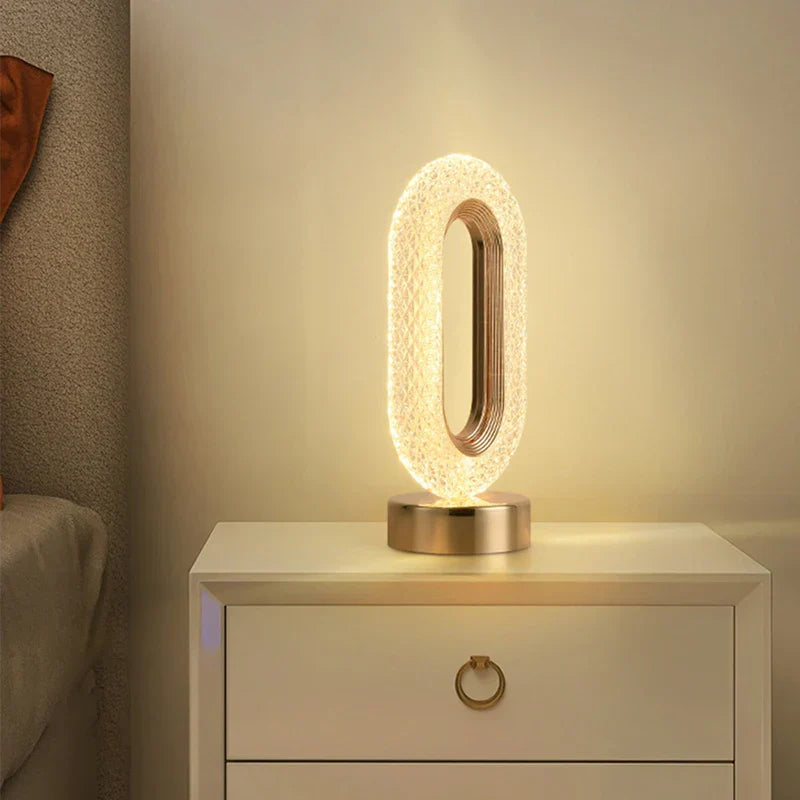 Vivolux | Kristall LED Tischlampe: Dimmbar, USB-Laden, Touch- & Fernbedienung