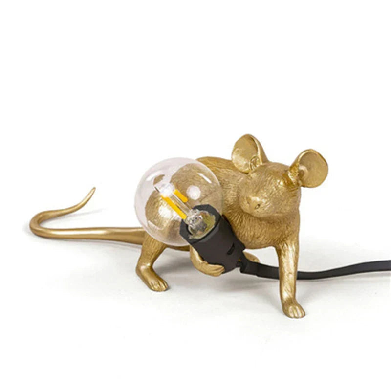 Vivolux | Moderne LED Tier Tischlampen: Harz Ratte, Katze und Eichhörnchen Nachtlichter