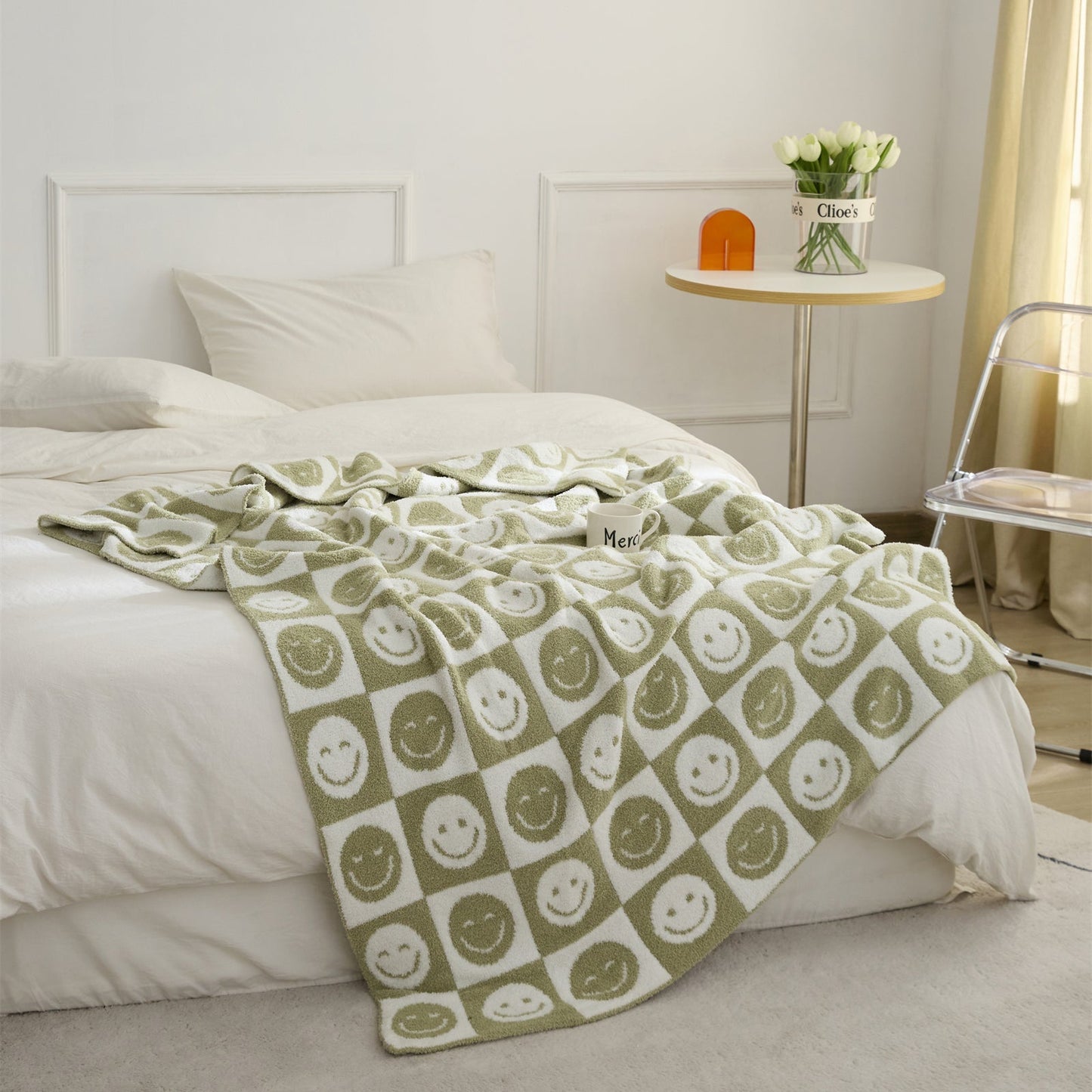 Vivolux | Smiley Kariert Decke
