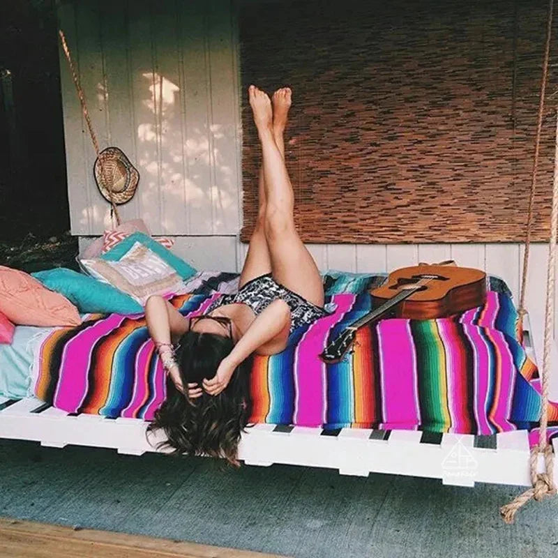 Vivolux | Buntes mexikanisches Serape-Decke