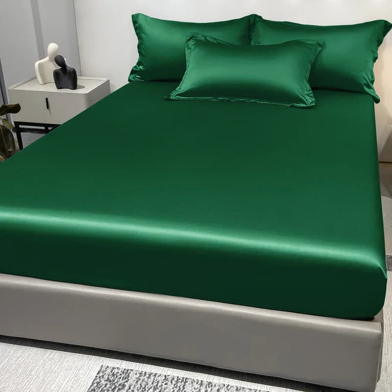 Vivolux | SatinDreams Luxus Spannbettlaken | Seidiges Satin-Bettlaken | Atmungsaktiv & Kühlend | Knitterfrei | Pflegeleicht