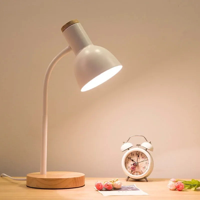 Vivolux | Herbst- und Winterbeleuchtung | Nordic Kreative Holzkunst Eisen LED Schreibtischlampe - Moxie